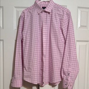 Men's Pink Untuckit Checkered Shirt